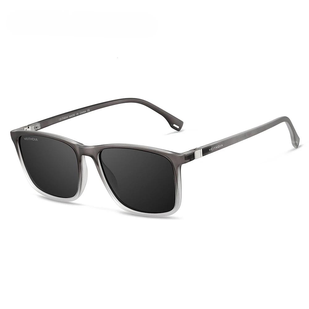 

2025 Brand New Sunglasses Unisex Retro TR90 Sunglasses Polarized UV400 Lens Vintage Eyewear Sun Glasses For Men Women Luxury сірий