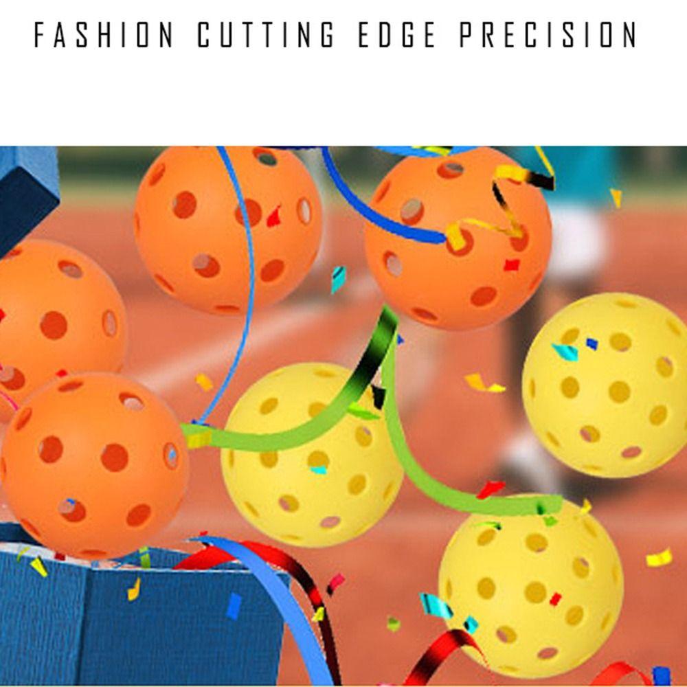 6pcs PVC Pickle Balls with Bag Balanced Competition Ball Portable Pickleball Balls  Indoor