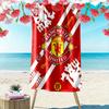 Telo Mare Stampa MUFC Spesso, Asciugamano Grande Morbido Asciugatura Rapida per Spiaggia Campeggio Nuoto