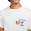Nike T Shirts Men's White Crew Neck Moderate Straight Fit FD0040-100