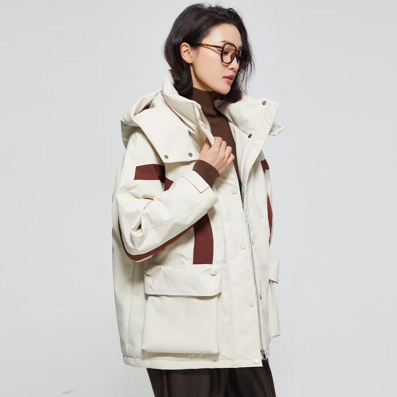 Tatu Women's Casual Color-block Down Parka