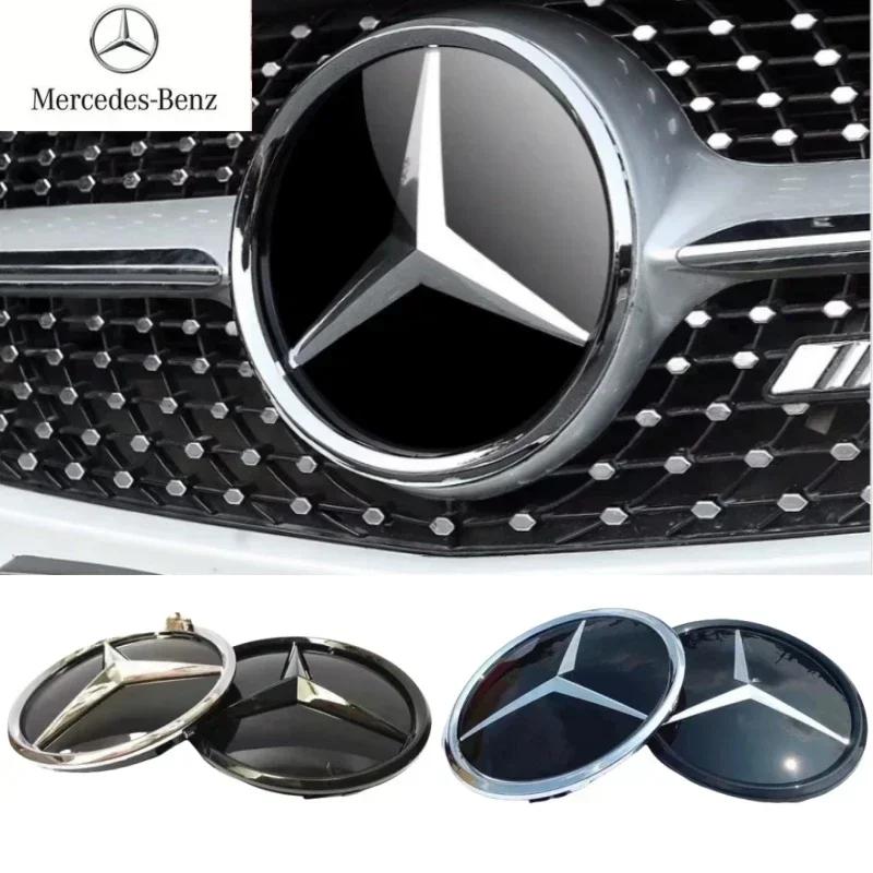 AABIC1 Car Front Grill Logo Light mirror face LED Badge Emblem Luminous Decorative Light For Mercedes Benz W167 GLC GLE CLS 2020-2023