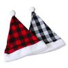 Safety Soft Comfortable Warm Lovely Plaid Christmas Hat Enhance The Holiday Atmosphere