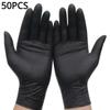 Black Nitrile Gloves Disposable Non-Sterile Textured Industrial Work Gloves for Auto Mechanic Beauty Salon Household Cleaning