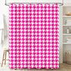 Pink White Plaid Bath Rug Mat Set Decorative Non-Slip Bathroom Rugs Waterproof Shower Curtain