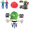 Sombrero de Sol Octogonal Oficial de Personaje Mario para Adulto, Gorra de Béisbol y Set de Accesorios