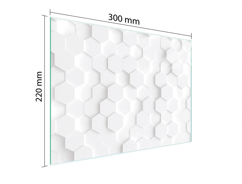 SZKLANA DESKA DO KROEJNIA 30x22 BIAŁA