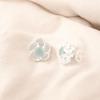 Natural Aqua Chalcedony Gemstone 925 Sterling Silver Designer Stud Earrings 0.5" EE-157-17
