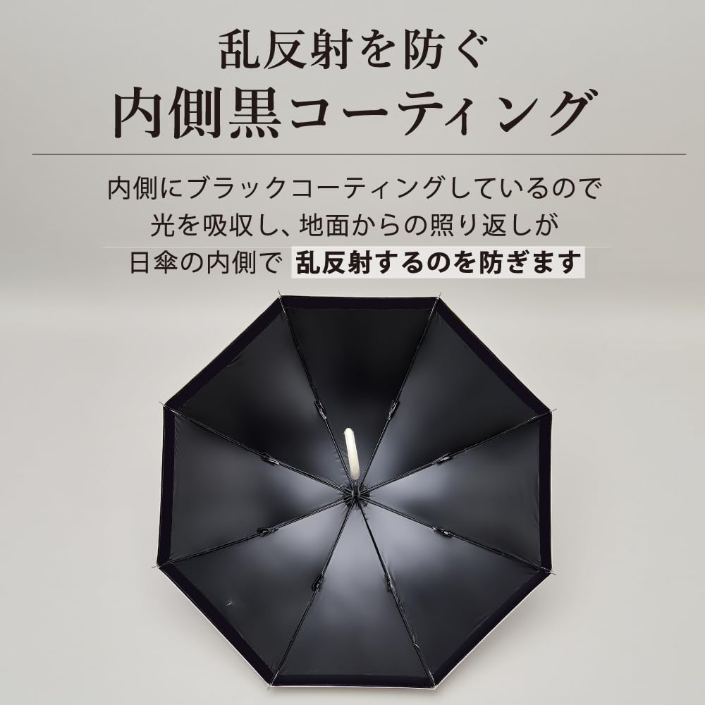 Cogit Sunblock Lab Parasol 2026 Can Be Used As Both a Long Umbrella and a Folding Umbrella Summer Ivory #Matte - - 2-way Umbrella,