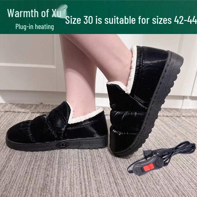 Wiederaufladbare elektrische beheizte Schuhe zum Einstecken - Beheizbare Fußwärmer zum Gehen mit separater Heizfunktion.