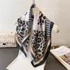 Fashion Leopard Print Silk Square Scarf Women Soft Satin Neck Ties Decorate Head Scarf Hijab Female Headband Foulard Neckerchief