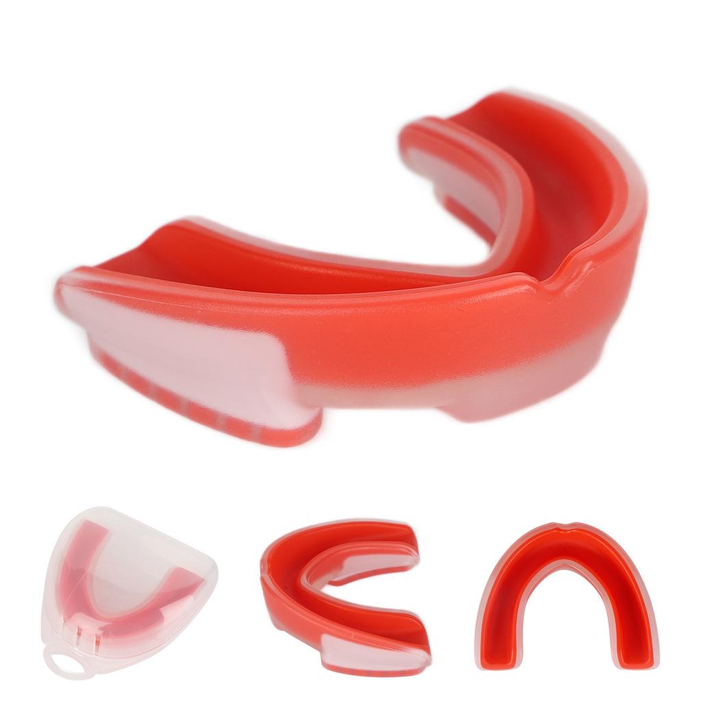 Sports Mouth Guard Football Shock Mouth Guards EVA Athletic Mouth Guards for AdultsRed White