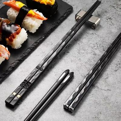 5 par japońskich pałeczek, pałeczek do sushi, koreańskich pałeczek, wielorazowych pałeczek ze stopu, akcesoriów kuchennych