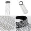 Sparkling Rhinestones Tassels Headband Crystal Headwear with Flowing Fringes Headwear for Parties and Performances
