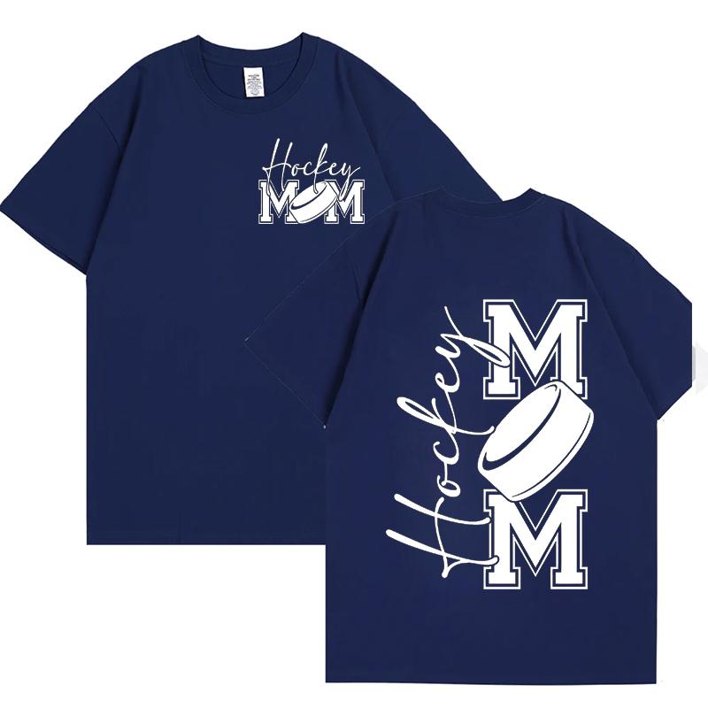 Hockey Mom Tshirts for Women Short Sleeve Tees Fashion Front and Back Printed Game Day Vibes Graphic Yk Tops FeUnisex Clothing
