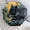 Roaring Wolf  Pattern, Automatic Folding Umbrella, Portable and Foldable Design, 8 Ribs, a Christmas or Birthday Gift.