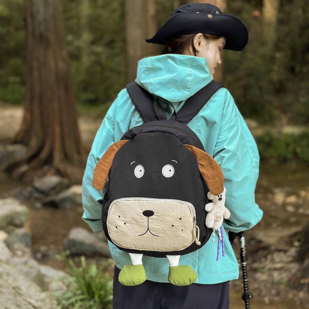 Schoolbag creative puppy styling schoolbag trendy new Korean high-value women's backpack large-capacity cartoon backpack