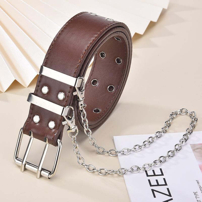 Belt Female Star Chain Belt Hollow Male Hip Hop Dual-Purpose Bf Style Hip Hop Casual Pants Belt