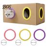 Hair Control Cat Self Groomer for Cardboard Boxes, DIY Grooming Brush Tunnel Toy Ring, Hands-Free Massage Comb House Door Hole Scratcher