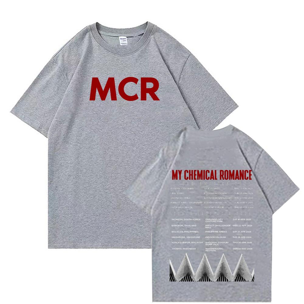 My Chemical Romance Tour 2026 Grafická trička Móda Harajuku Dámská Pánská Topy Léto Vysoce kvalitní Bavlna Krátký rukáv Y2K Trička