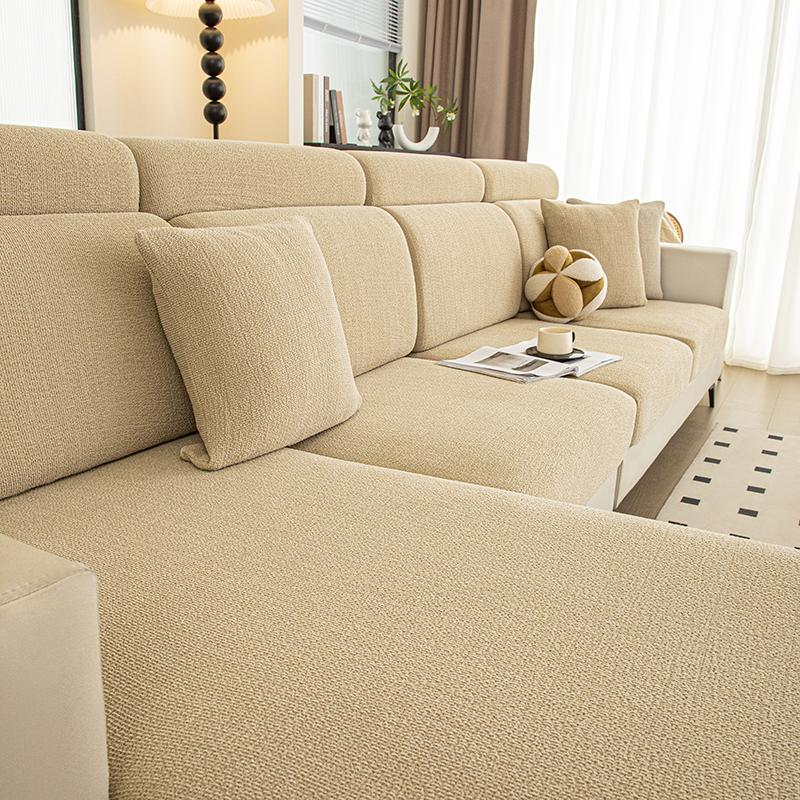 

Jacquard Sofa Seat Cushion Cover, Durable, Cat-Resistant, Anti-Slip Design, Fits Loveseat, 3-Seater , Chaise Sofa, Easy To Clean 1pc Normal Size-S