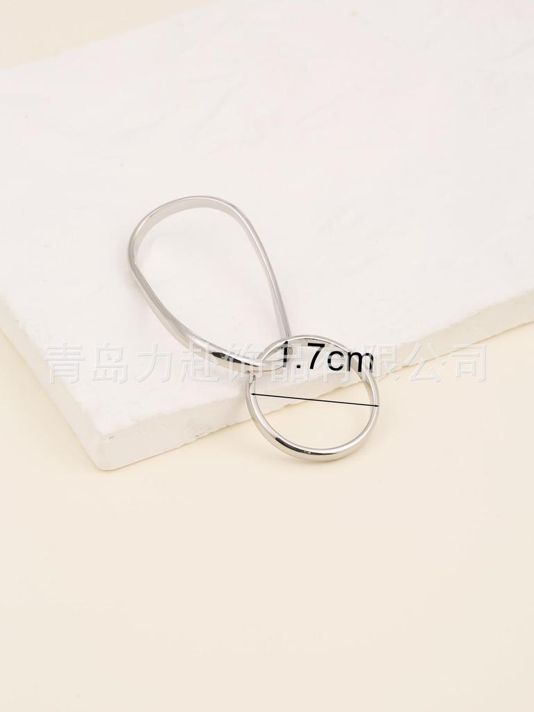 3-Finger Double Ring: Cross-Border Niche Metal with Irregular Smooth Surface