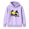Kids Boys Girls Hoodie, Funny Sloths Ride Scooter Hold Surfboard Print Casual Long Sleeve Pullover Hooded Sweatshirt for Youth Children Daily Wear
