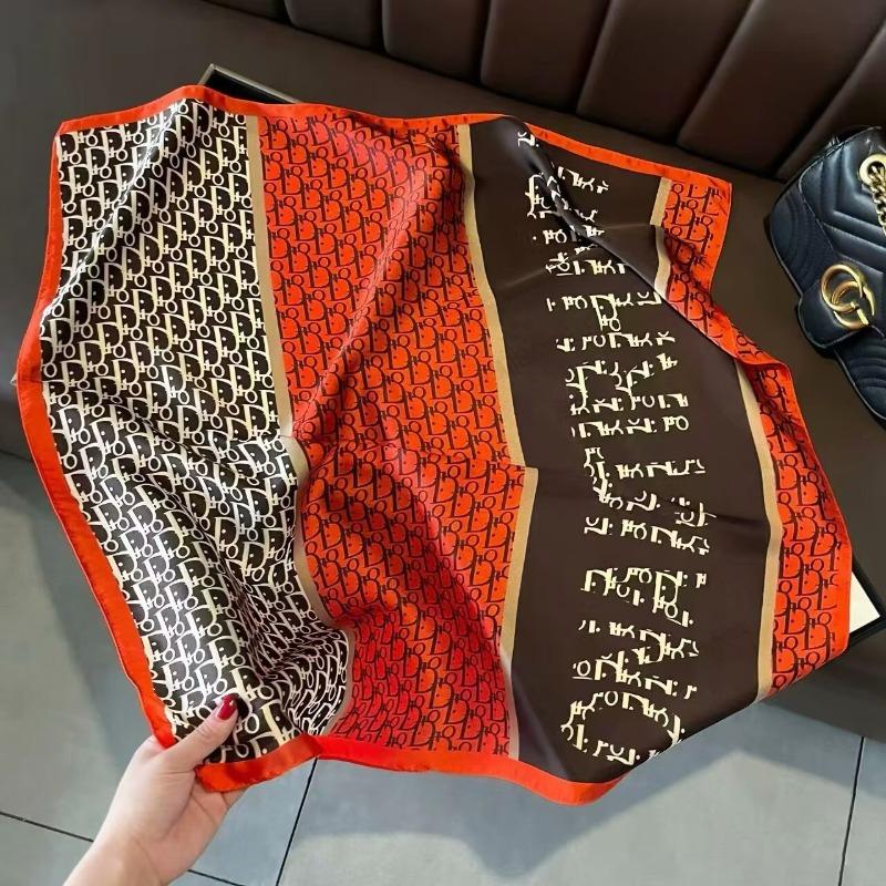 70 silk scarf square scarf high sense fashion versatile professional simulation silk small scarf versatile printed women's silk scarf