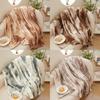 Polyester Fleece Blanket With Artistic Tie Dyeing Design For Cozy Home Use