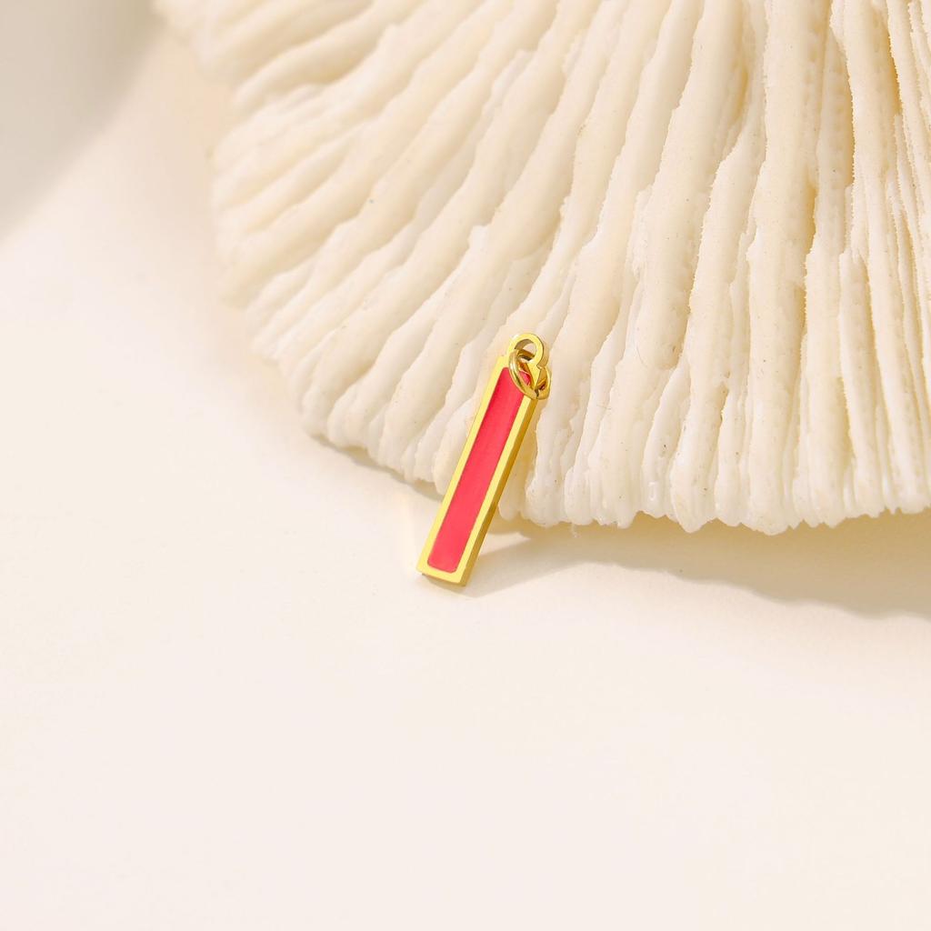 CARLIDANA Hot Sale New Style Hot Sale DIY Accessories Oil Drop Colorful Initial A -Z Letter Brand Stainless Steel Pendant Charms