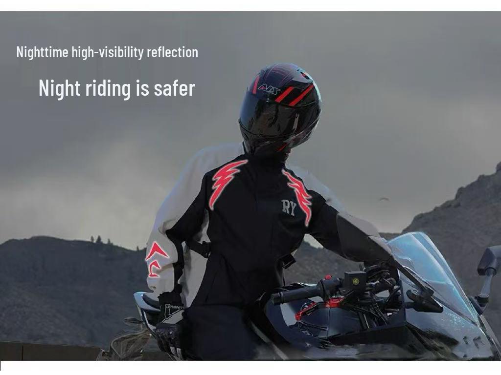 Men's Waterproof Raincoat and Pants Set - Stormproof Motorcycle Riding Gear