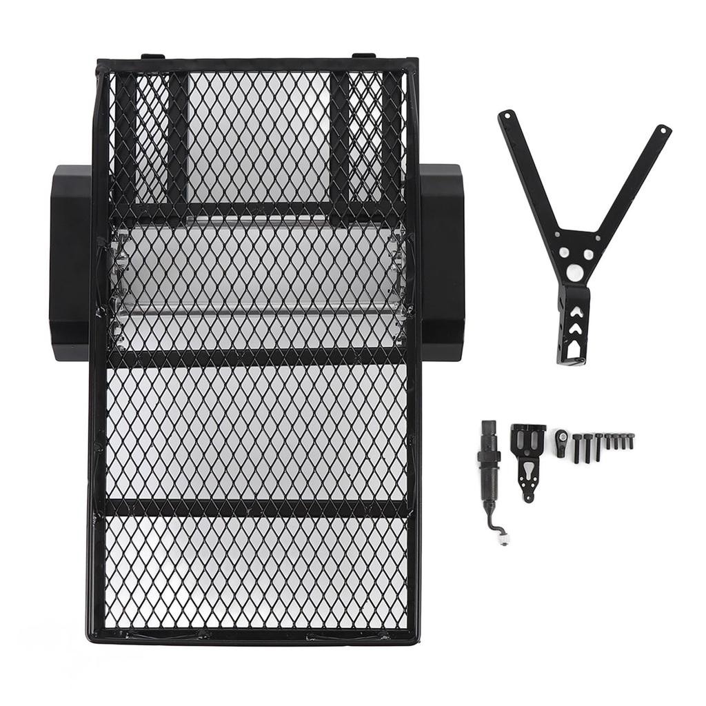 Rimorchio RC, Rimorchio RC in Scala 1/10 per Trainare Dietro un'Auto, Rimorchio Piattaforma in Metallo con Gancio di Traino e Ricevitore per RC Crawler 4 6 SCX10 Gen7 Gen8 Upgra