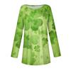 Women's Casual Round Neck St. Patrick's Day Printed Long Sleeve T-Shirt Top