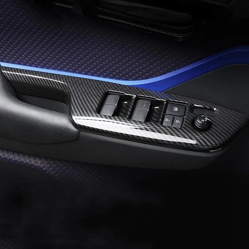For Toyota Chr C-hr 2016-  Abs Black Front Door Armrest Window Lift Button Switch Cover Glass Control Panle Trim