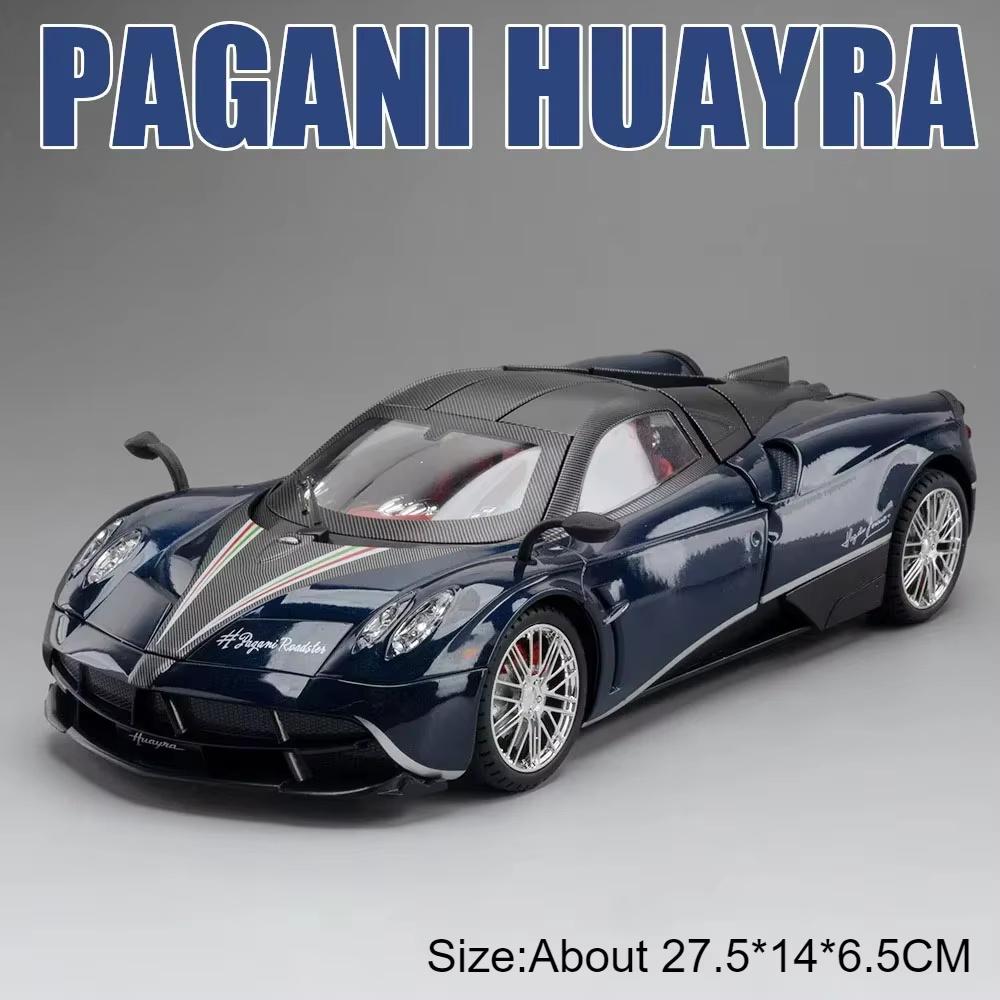 1:18 918 Martini Lackiertes Pagani Huayra Sportwagen-Modellspielzeug Stoßdämpfung Legierung Hobby Ornamente Sound Licht Geschenke für Jungen