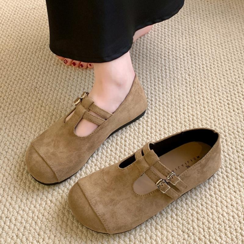 Fashion Spring And Autumn Women's Flat Shoes 2025 Designer New Style Fashion Retro Elegant Flat Shoes Casual Round Toe Ballet Flats