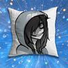 Creepypasta Jeff the Killer Reflective Pillow Case Living Room Sofa Cushion Cover Suitable For Home Bedroom Room Decoration