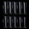 500Pcs Transparent Stiletto Fake Nail Tips Acrylic Ballerina Nail Tips Long Shape Half Cover Coffin Professional False Art Nail