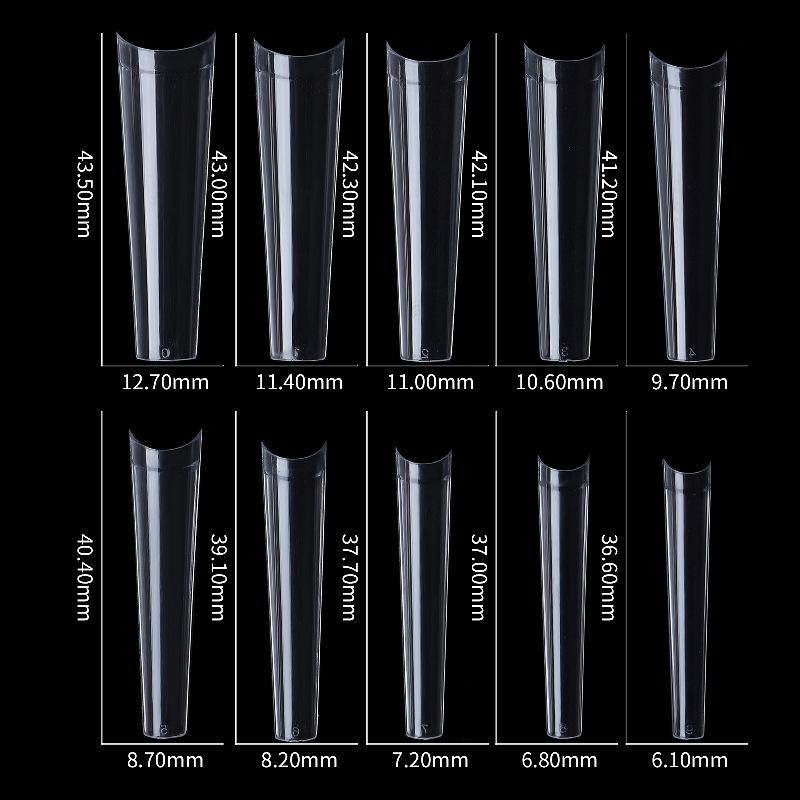 

C-Type Denim Nail Max Nail Piece European And American French Fake Nail Natural Color 500 Pieces Bagged Nail Piece