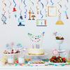 LINGTEER Science Hanging Swirls Streamers Chemistry Laboratory Erlenmeyer Flask Prop Sign Party Decorations