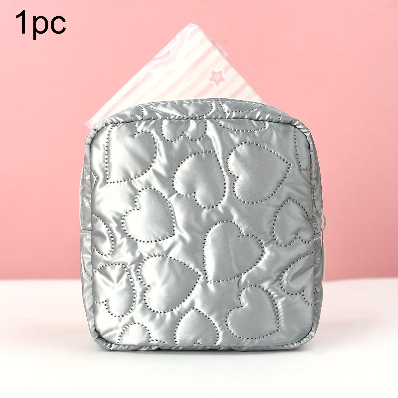 

1pc Cute Mini Cosmetic Bag Lipstick Makeup Storage Pouch Sanitary Napkins Storage Bag Travel Portable Organizer Bag 1pc