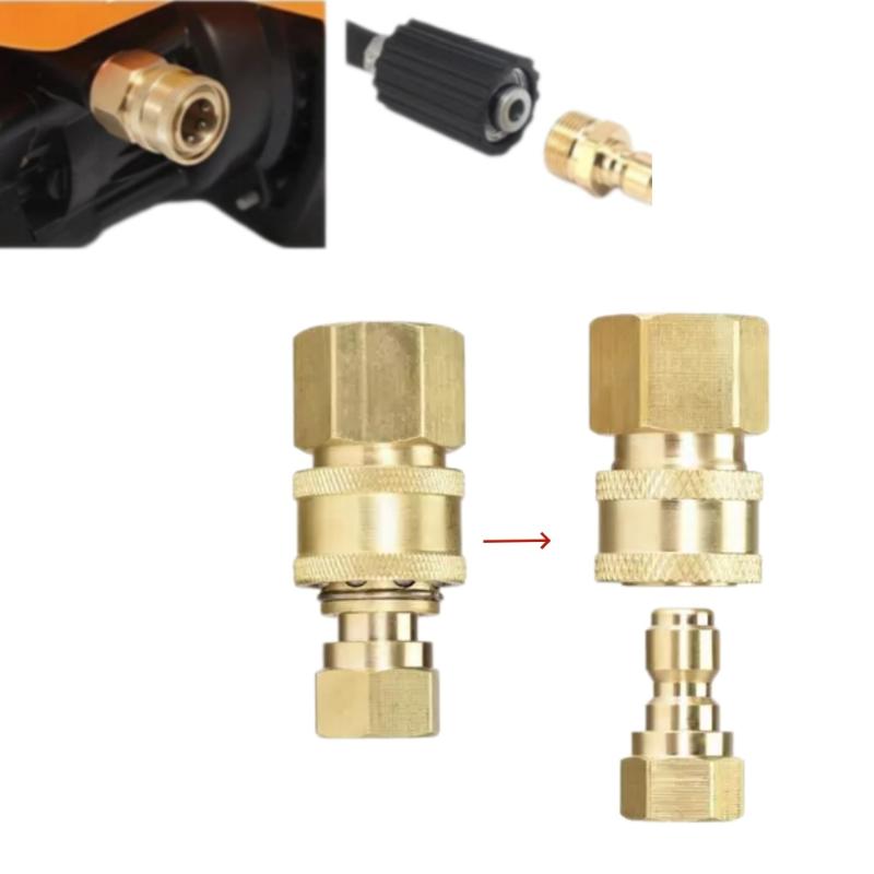 M22 High Pressure Washer Adapter Heavy Duty Construction Water Outlet Set Fits Water Pumps for Patio Driveway Garden Cleaning