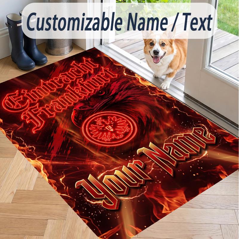 Custom Text Printed Rug Eintracht Frankfurt Non Slip Floor Carpet For Home Room Decor