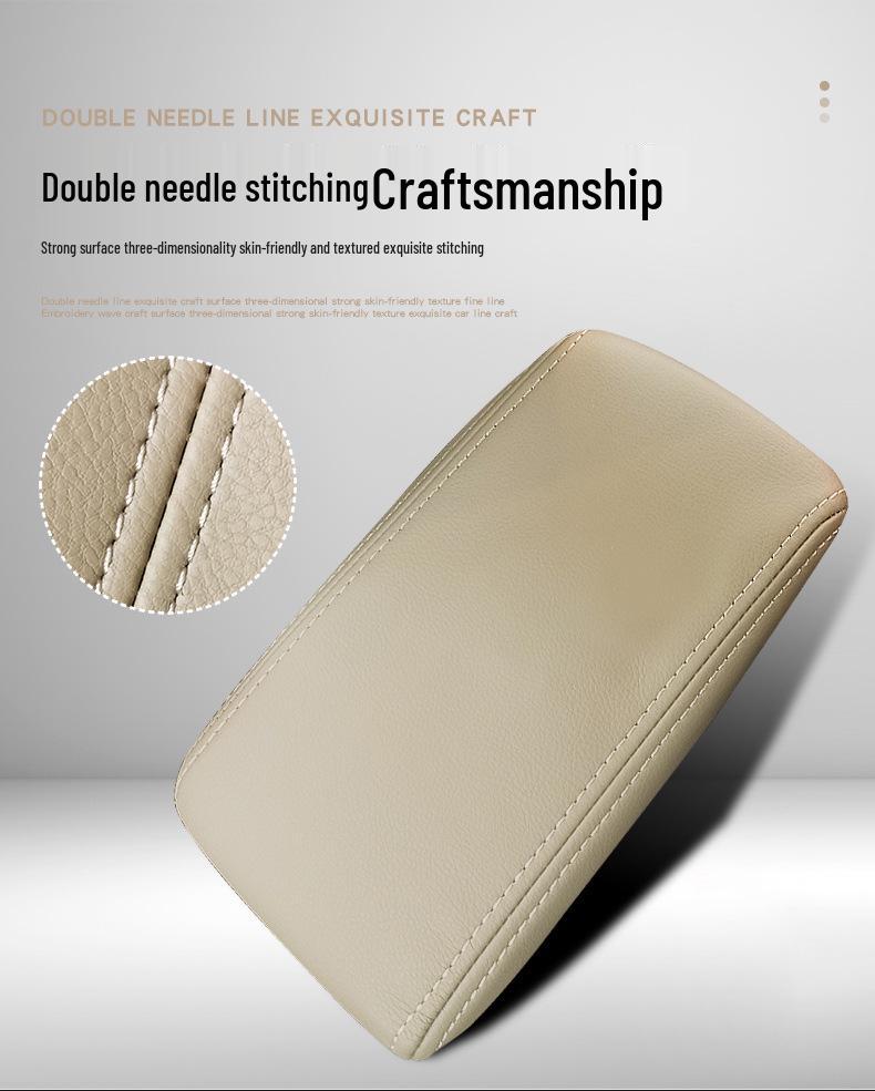 Volkswagen Bora Legend Armrest Box Cover (19-22) Leather Pad Flat Head Style