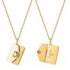 Openable Envelope Necklace Heart Lovers Choker Necklace Chic Pendant Sweater Chain  Girls