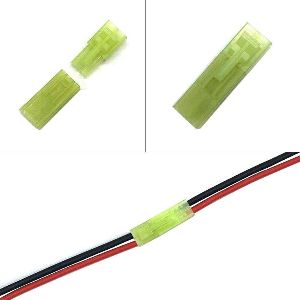 Mini Tamiya Connector Kit 2-Pin | 30 Pieces Male and Female | Easy Installation for RC Models | Compatible with 3.7V JST Battery