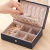 Trendy PU Leather Jewelry Boxes Portable Travel Stud Earring Ring Necklace Bracelet Storage Box Jewellery Display Case Organizer