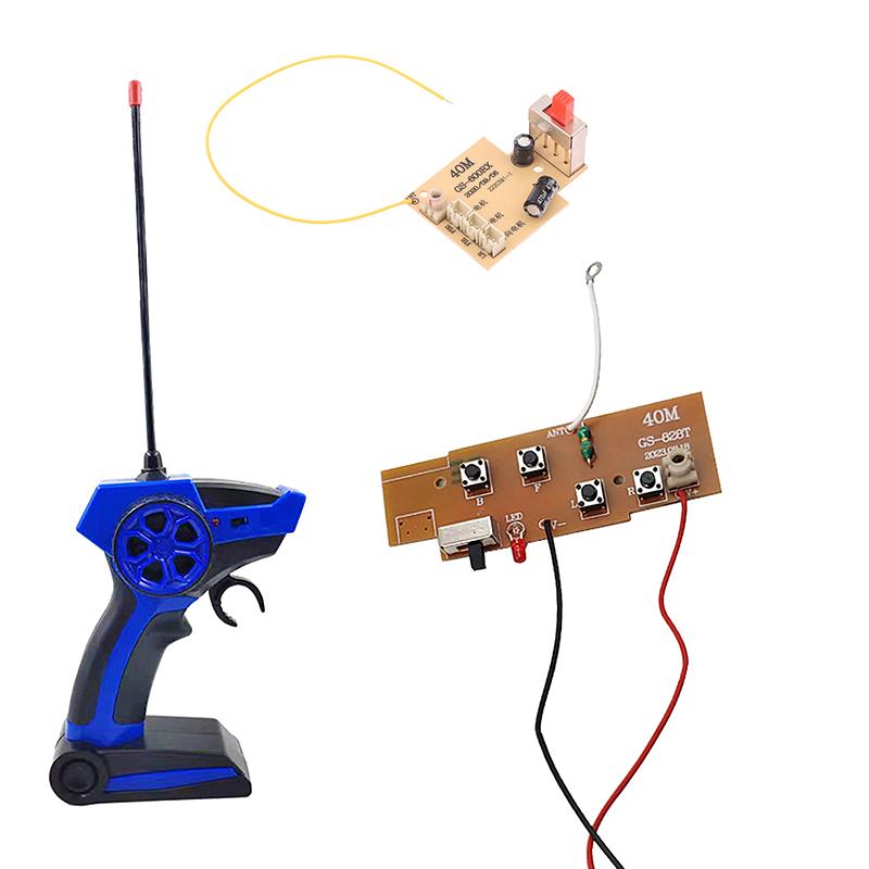 Diy Parts 40M 4Ch Transmitter Board Receiver Board Durable Rc Circuit Module With Remote Controller For Rc Car Model Replacement
