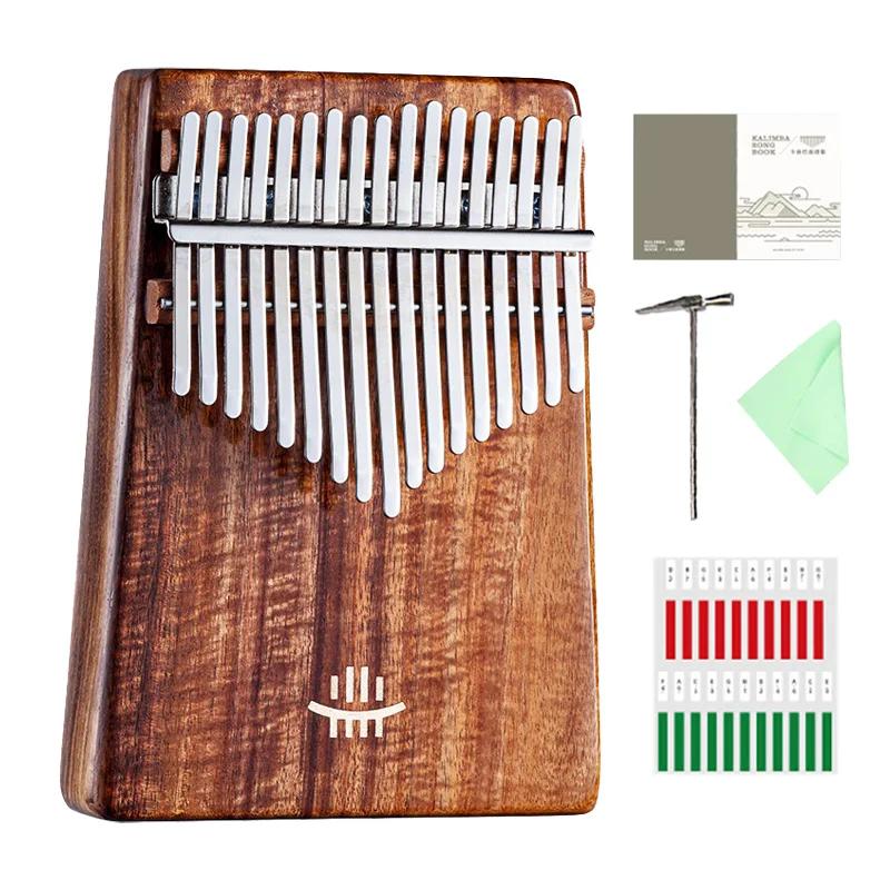 Hluru Kalimba 17Key Professional 21 Key Thumb Piano Rosewood Acacia Walnut Finger Piano Mbira For Beginner