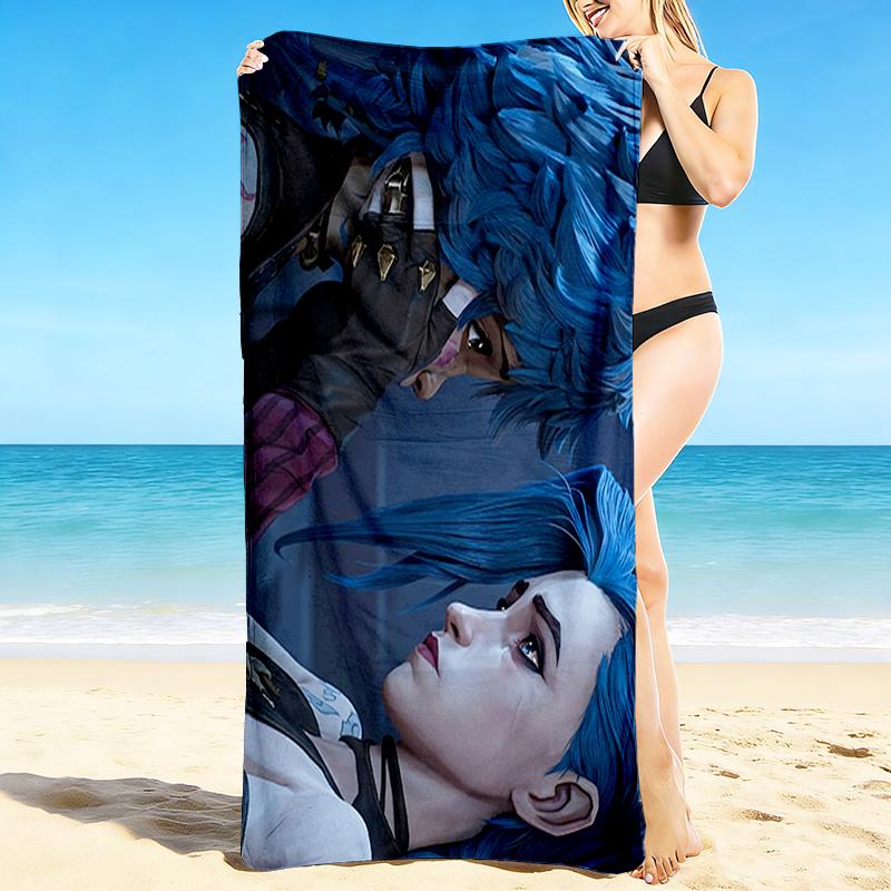 1Pc Fantasy Warrior Portrait Beach Towel Quick Dry Multiuse For Beach Pool Gym Yoga Home Travel Christmas Halloween Xmas Gift S1524